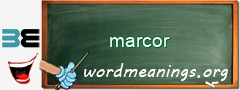 WordMeaning blackboard for marcor